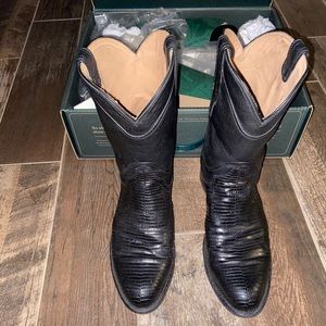 Tecovas The Nash 12EE Midnight Lizard Roper Boot